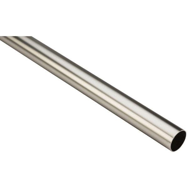 National Stanley Home Designs 8 Ft. x 1-5/16 In. Cut-to-Length Closet Rod, Satin Nickel S822101 - main